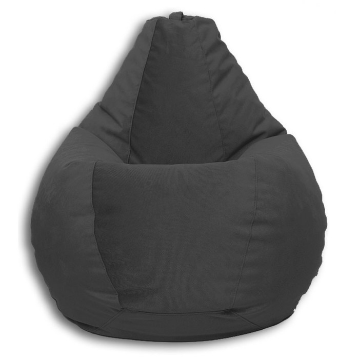 Кресло-мешок «Груша» Позитив Real A, размер XXXL, диаметр 110 см, высота 145 см, велюр, цвет серый