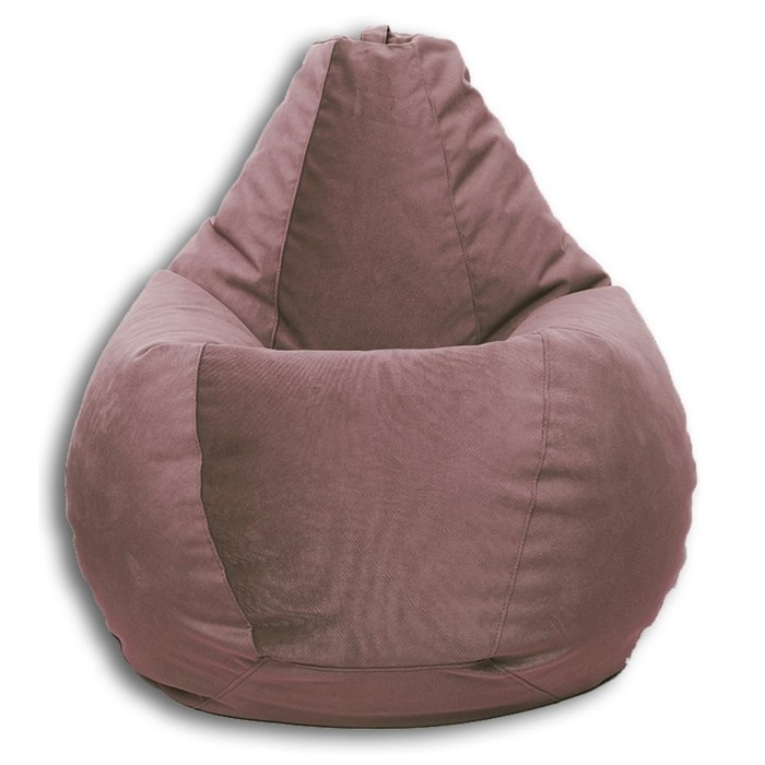 Кресло-мешок «Груша» Позитив Liberty, размер M, диаметр 70 см, высота 90 см, велюр, цвет какао