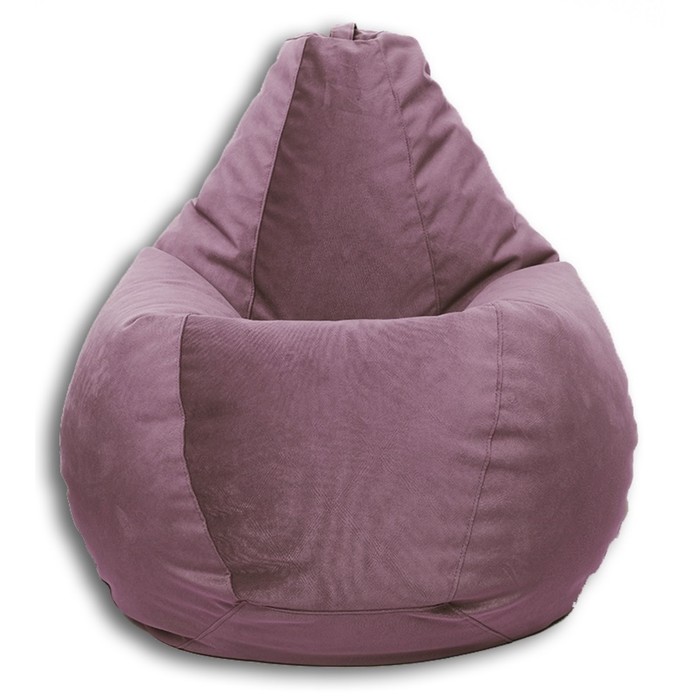 Кресло-мешок «Груша» Позитив Liberty, размер M, диаметр 70 см, высота 90 см, велюр, цвет розовый