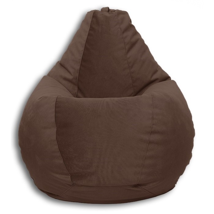 Кресло-мешок «Груша» Позитив Liberty, размер L, диаметр 80 см, высота 100 см, велюр, цвет шоколад