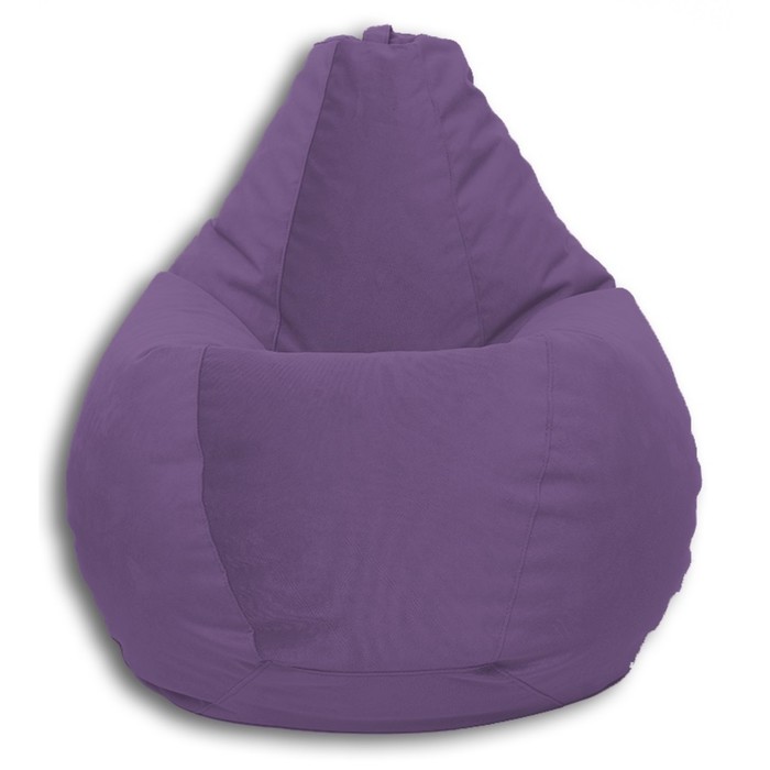 Кресло-мешок «Груша» Позитив Liberty, размер XXXL, диаметр 110 см, высота 145 см, велюр, цвет фиолетовый