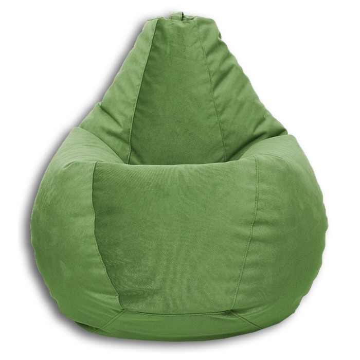 Кресло-мешок «Груша» Позитив Liberty, размер XXXL, диаметр 110 см, высота 145 см, велюр, цвет салатовый