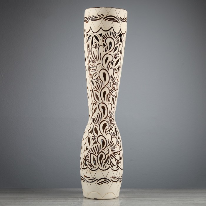 Ваза напольная "Афина" резная, шамот