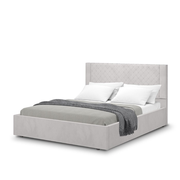 Кровать с подъёмным механизмом «Женева 1», 1600×2000 мм, велюр, цвет веллюкс сильвер кровать с подъёмным механизмом тэфи 1 1600×2000 мм велюр цвет веллюкс сильвер
