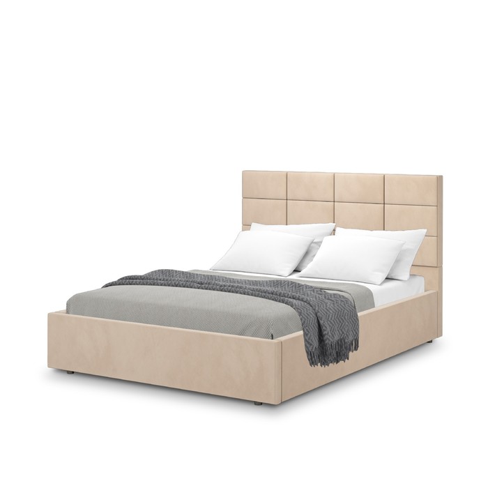 Кровать с подъёмным механизмом «Тэфи 1», 1400×2000 мм, велюр, цвет веллюкс крем кровать с подъёмным механизмом тэфи 1 1400 × 2000 мм велюр цвет конфетти крем