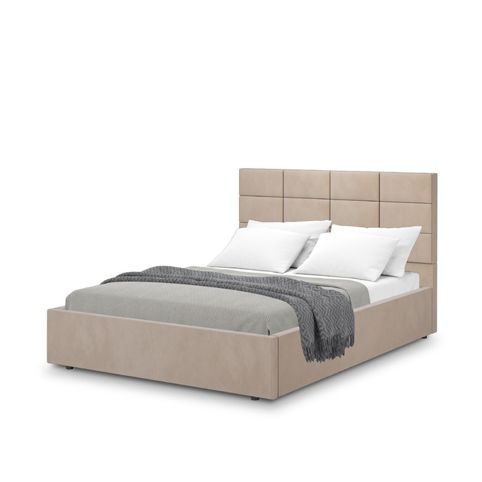 Кровать с подъёмным механизмом «Тэфи 1», 1400×2000 мм, велюр, цвет веллюкс мокко