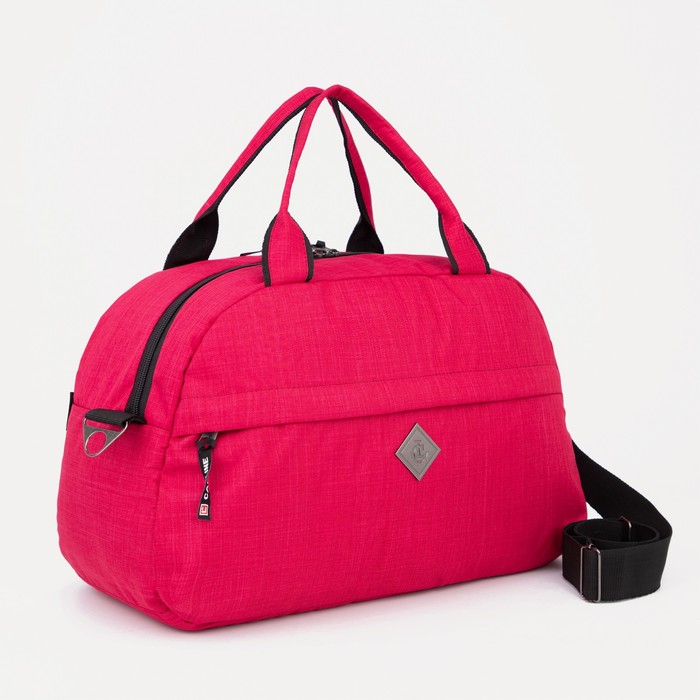 фото Сумка спортивная на молнии, наружный карман, цвет розовый capline