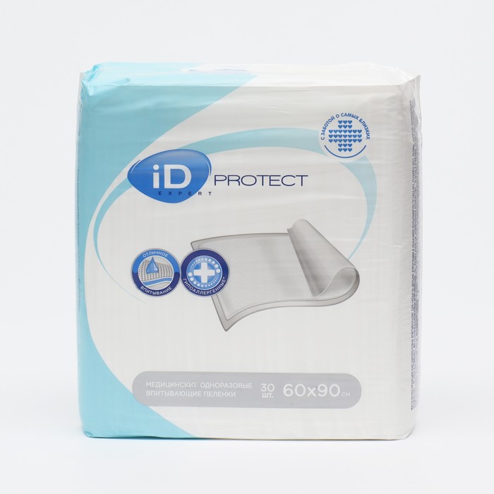 фото Пеленки id protect expert, 60 х 90 см, 30 шт