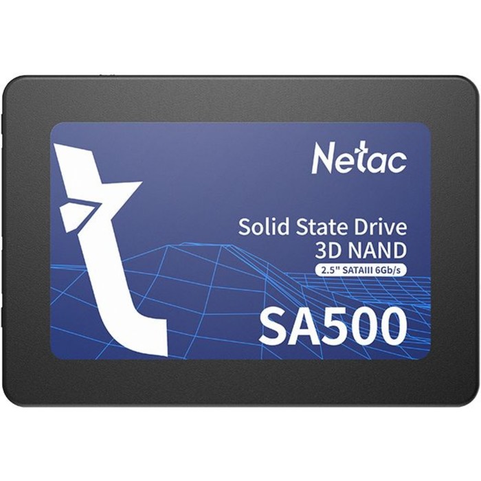Накопитель SSD Netac NT01SA500-256-S3X SA500, 256 Гб, SATA III, 2.5