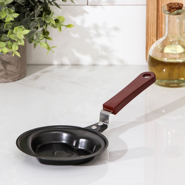 Сковорода 12 см "Сердце", антипригарное покрытие