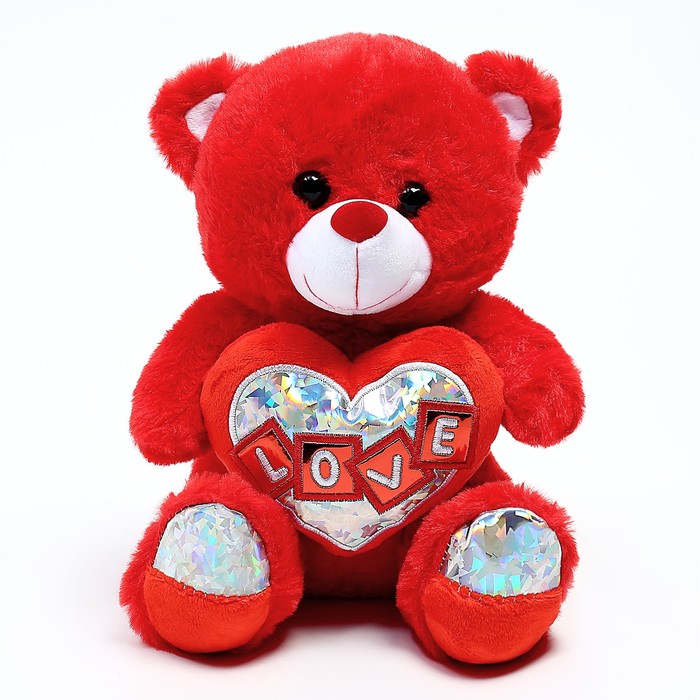 Мягкая игрушка «Медведь с сердцем», 25 см, цвета МИКС мягкая игрушка медведь с сердцем микс три медвежонка
