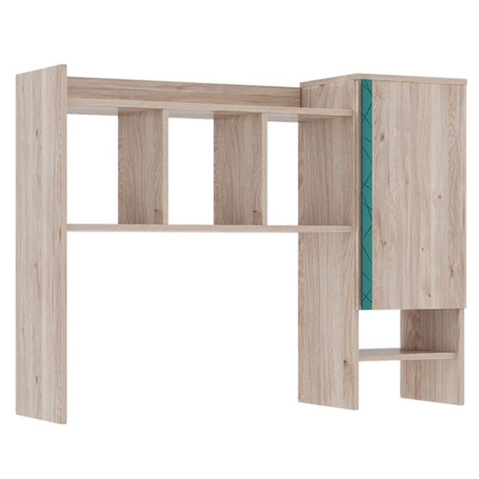Надстройка для стола «Лайк 29.01», 1390 × 290 × 1010 мм, цвет дуб мария / изумруд