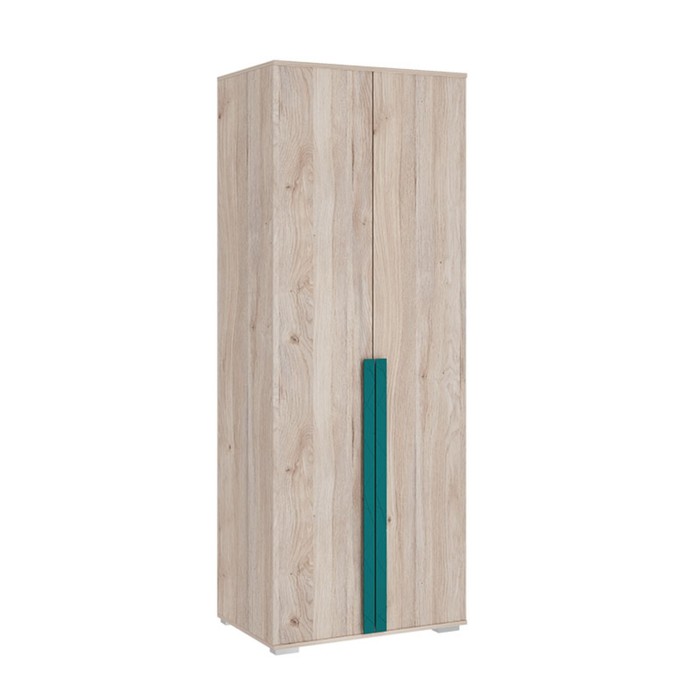 Шкаф двухдверный «Лайк 03.01», 800 × 550 × 2100 мм, цвет дуб мария / изумруд шкаф двухдверный лайк 04 01 800 × 550 × 2100 мм цвет дуб мария фуксия