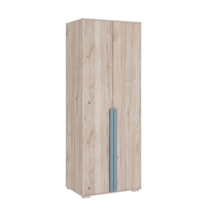 Шкаф двухдверный «Лайк 03.01», 800 × 550 × 2100 мм, цвет дуб мария / индиго шкаф двухдверный лайк 04 01 800 × 550 × 2100 мм цвет дуб мария фуксия