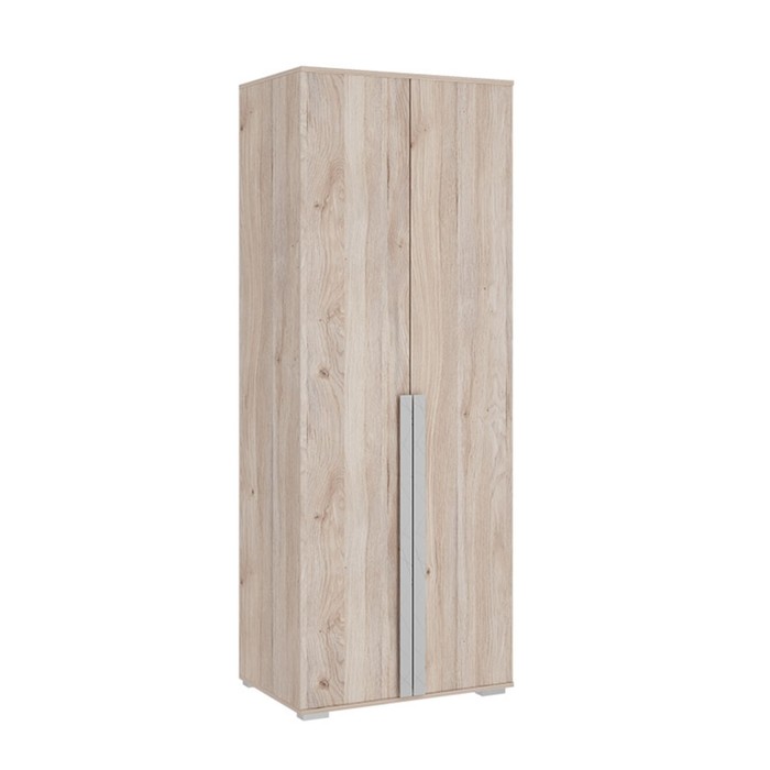 Шкаф двухдверный «Лайк 04.01», 800 × 550 × 2100 мм, цвет дуб мария / галька шкаф двухдверный лайк 04 01 800 × 550 × 2100 мм цвет дуб мария фуксия