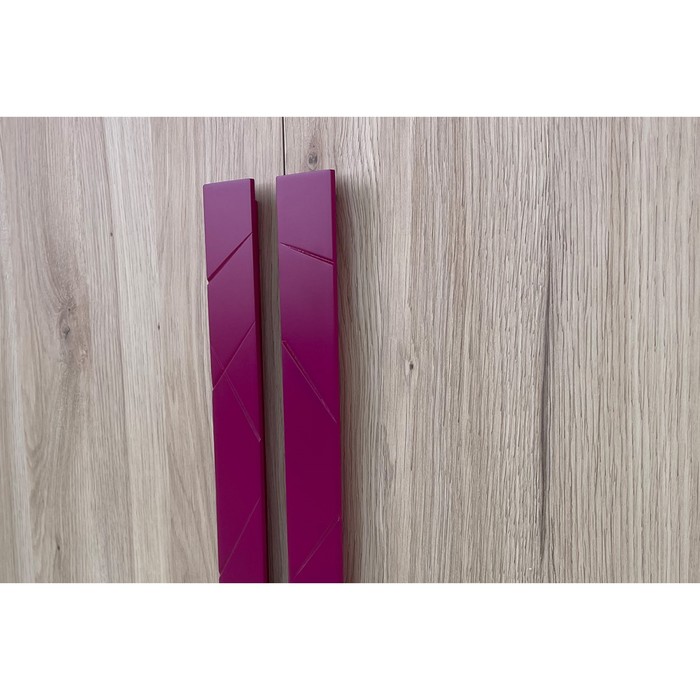 фото Шкаф двухдверный «лайк 55.01», 800 × 550 × 2100 мм, цвет дуб мария / фуксия мебельсон