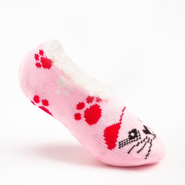 Носки детские с мехом внутри «Кошечка», цвет розовый, размер 16-18 (28-31)