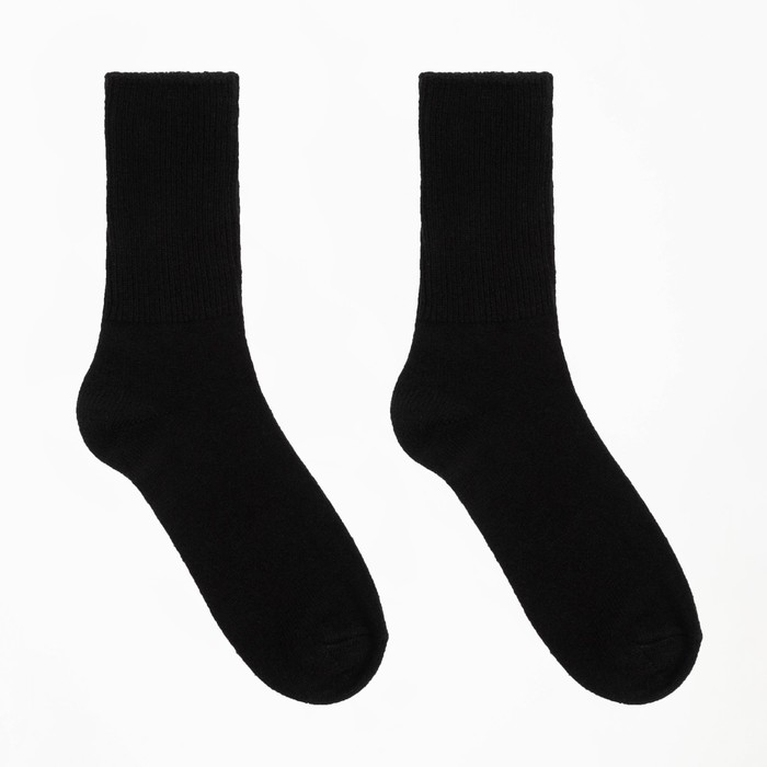 фото Носки женские зимние, цвет чёрный, размер 23-25 (36-40) hobbyline