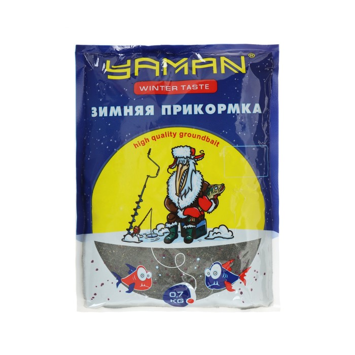 Прикормка Yaman Winter Taste Плотва зимняя, кокос, цвет чёрный, 700 г.