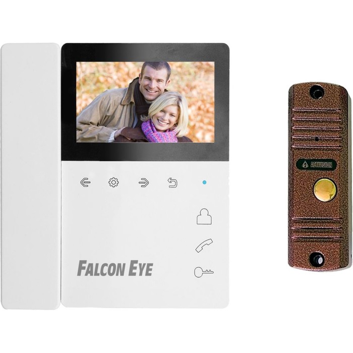 Видеодомофон Falcon Eye Lira + AVC-305, коричневый видеодомофон falcon eye lira avc 305 pal медь белый