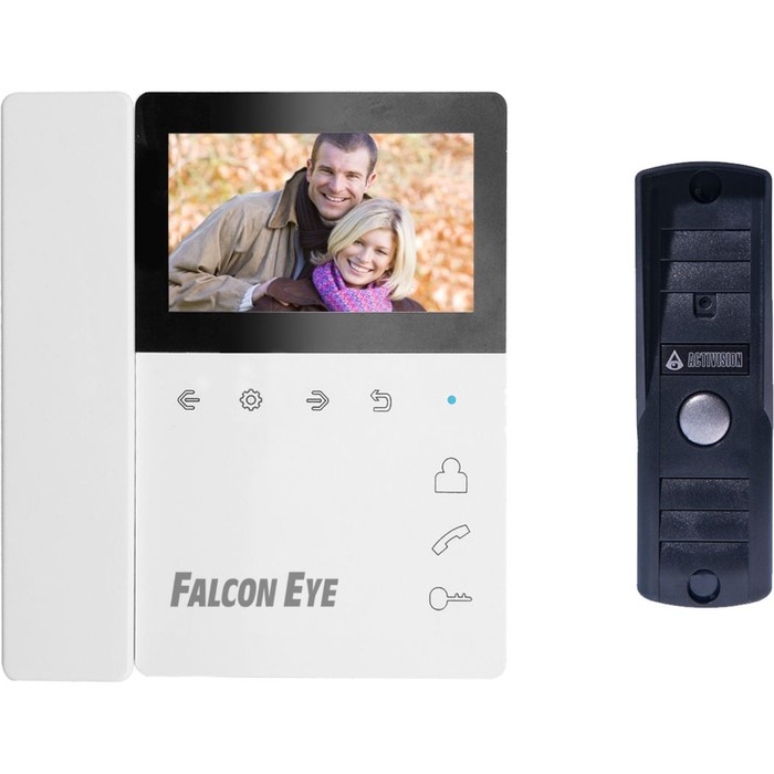 Видеодомофон Falcon Eye Lira + AVP-505, черный видеодомофон falcon eye lira avp 505 pal темно серый белый