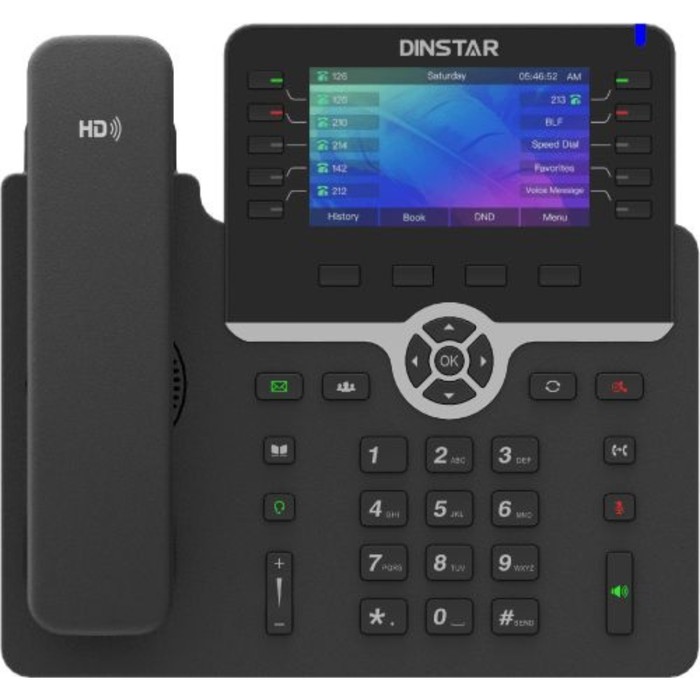 

Телефон IP Dinstar C66GP, чёрный