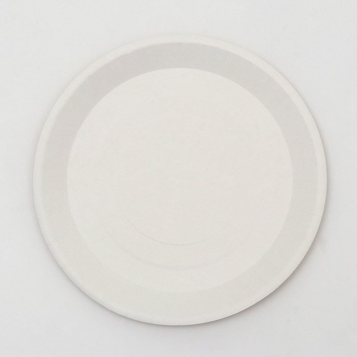 Бумажная тарелка, крафт-белая 23 х 23 см тарелка бумажная procos disney donald mania 23 см 8 штук