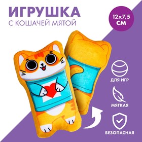 Игрушка для кошек с мятой "Кошак" из текстиля, 12*7,5 см.