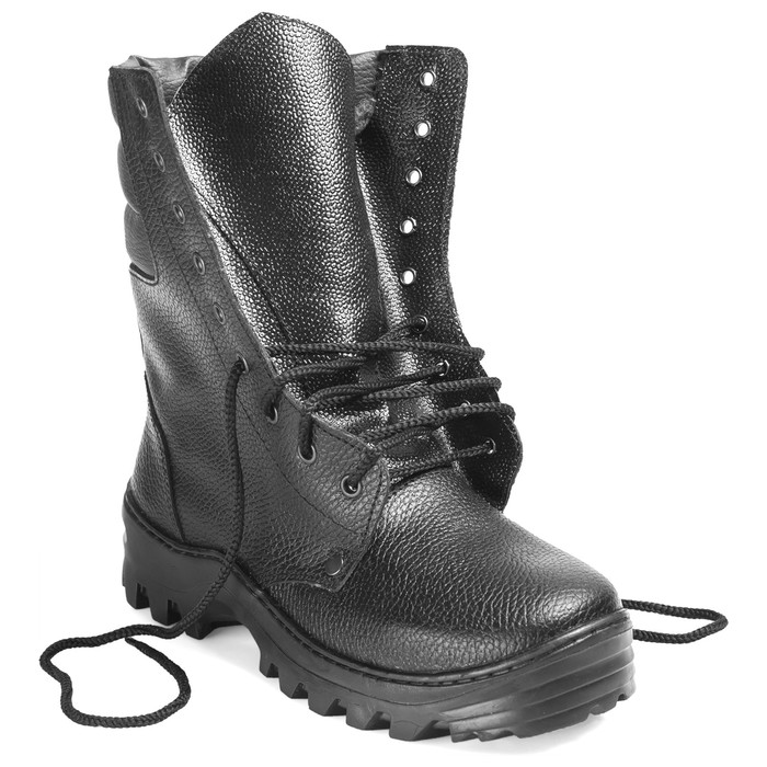 Ботинки кожаные с высоким берцем зимние DOG 5092 РЕЙД (нат. мех) (40)