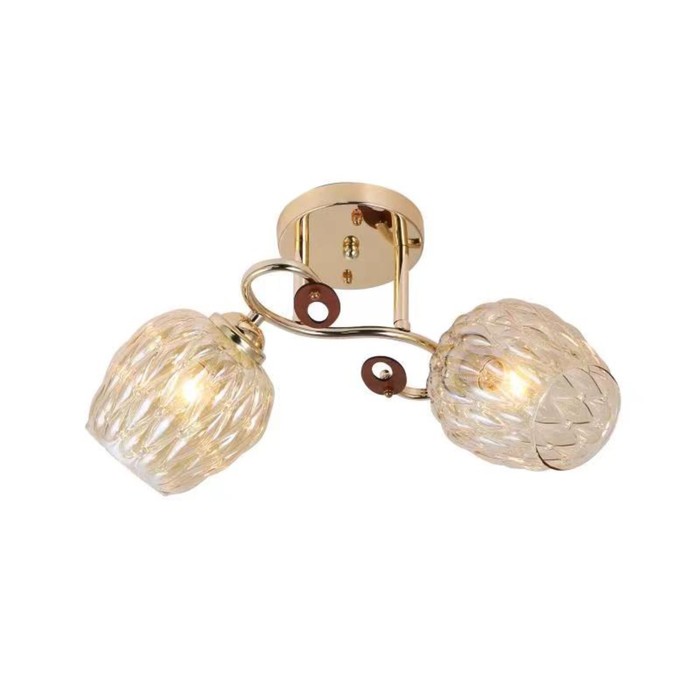 

Светильник потолочный «Эльвир», 60Вт, Е27, 21x48x23 см, цвет золото