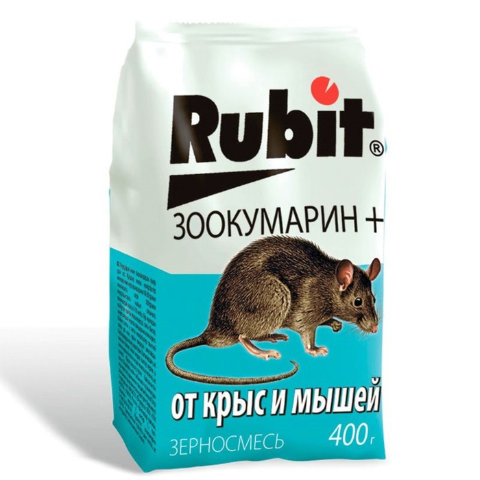 Зерновая смесь Rubit Зоокумарин+. от крыс и мышей, , 400 Г зерновая смесь rubit зоокумарин от крыс и мышей 400 г