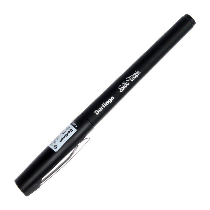 Ручка гелевая Berlingo "Silk touch" 0,5мм, черная, грип