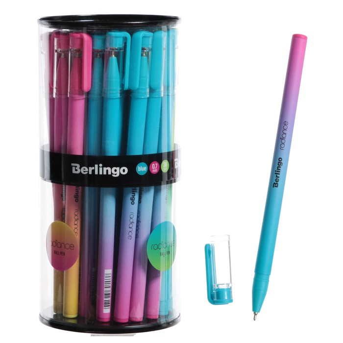 Ручка шариковая Berlingo Radiance, 0,7мм, синяя, корпус микс ручка шариковая berlingo radiance 0 7мм синяя корпус микс
