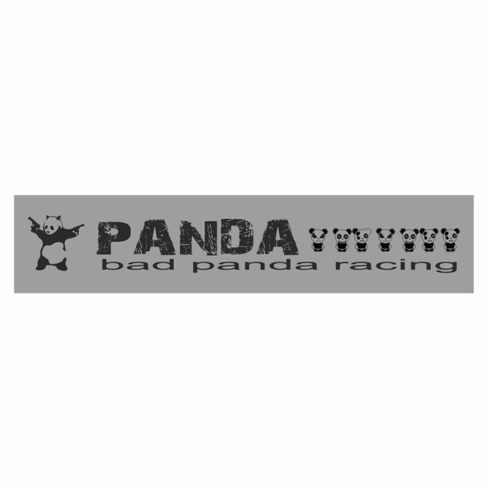 полоса на лобовое стекло bad panda racing серебро 1300 х 170 мм Полоса на лобовое стекло Bad Panda racing , серебро, 1220 х 270 мм