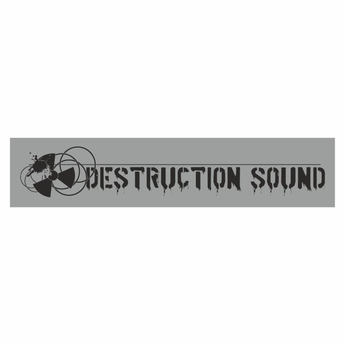 полоса на лобовое стекло destruction sound серебро 1300 х 170 мм Полоса на лобовое стекло DESTRUCTION SOUND, серебро, 1220 х 270 мм