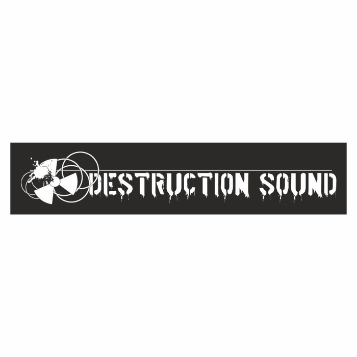 полоса на лобовое стекло destruction sound серебро 1220 х 270 мм Полоса на лобовое стекло DESTRUCTION SOUND, черная, 1220 х 270 мм