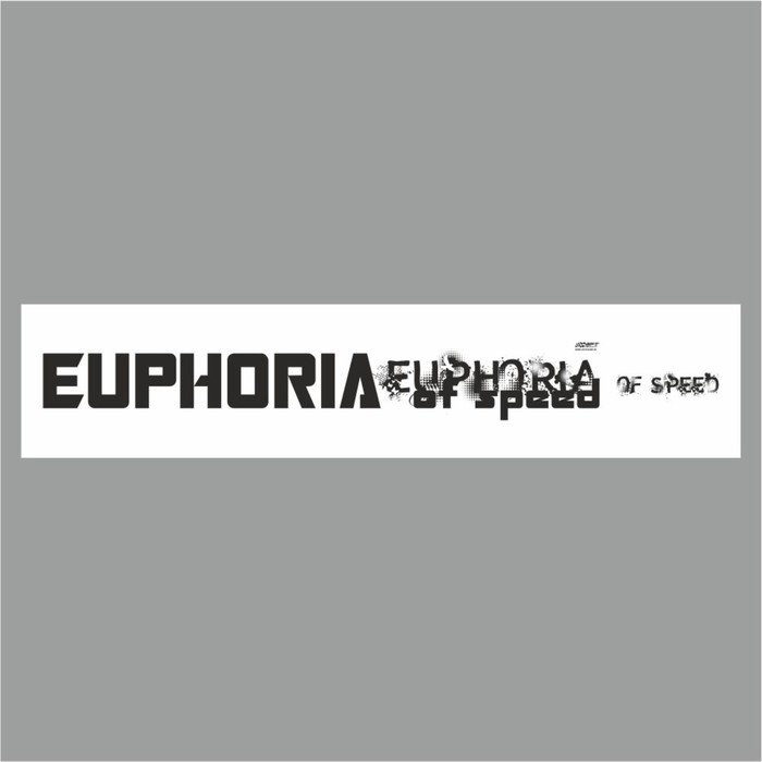 Полоса на лобовое стекло EUPHORIA, белая, 1220 х 270 мм