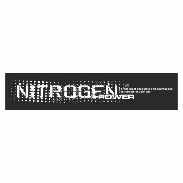 Полоса на лобовое стекло NITROGEN POWER, черная, 1220 х 270 мм полоса на лобовое стекло nitrogen power серебро 1220 х 270 мм