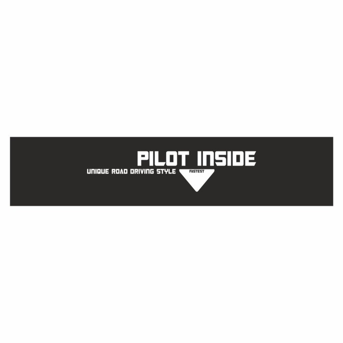 

Полоса на лобовое стекло "PILOT INSIDE", черная, 1220 х 270 мм