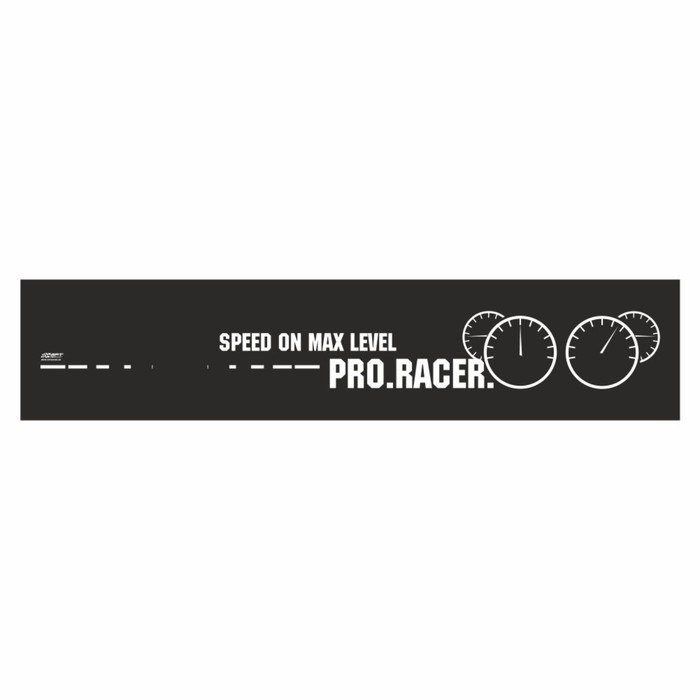 

Полоса на лобовое стекло "PRO. RACER", черная, 1220 х 270 мм