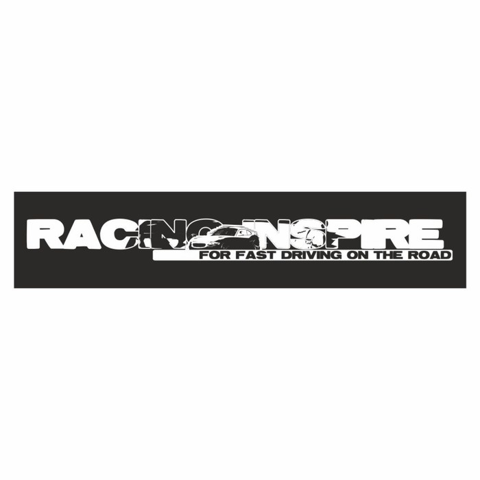 Полоса на лобовое стекло RACING INSPIRE, черная, 1220 х 270 мм полоса на лобовое стекло street racing флаги черная 1220 х 270 мм