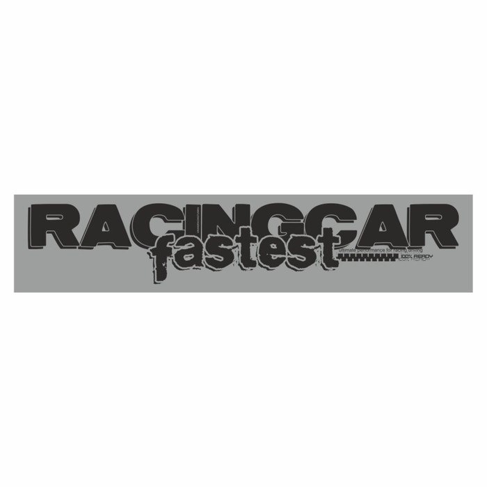 полоса на лобовое стекло racingcar fastest серебро 1300 х 170 мм Полоса на лобовое стекло RACINGCAR fastest, серебро, 1220 х 270 мм
