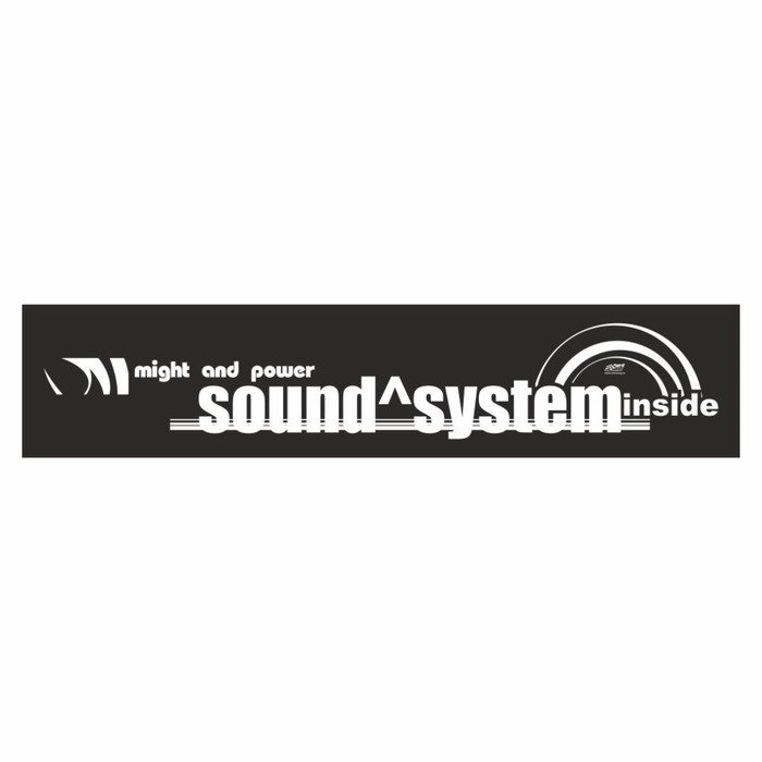 Полоса на лобовое стекло SOUND SYSTEM, черная, 1220 х 270 мм