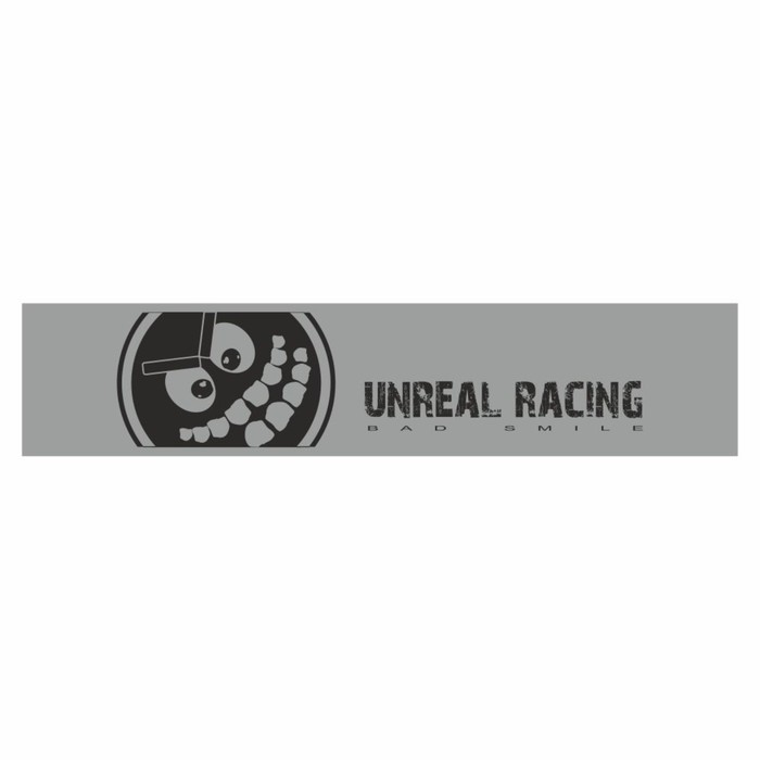 Полоса на лобовое стекло Unreal Racing, серебро, 1220 х 270 мм полоса на лобовое стекло street racing флаги серебро 1220 х 270 мм