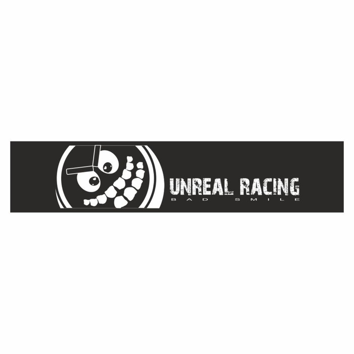полоса на лобовое стекло bad panda racing черная 1220 х 270 мм Полоса на лобовое стекло Unreal Racing, черная, 1220 х 270 мм