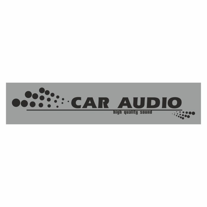 фото Полоса на лобовое стекло "car audio", серебро, 1300 х 170 мм арт рэйсинг