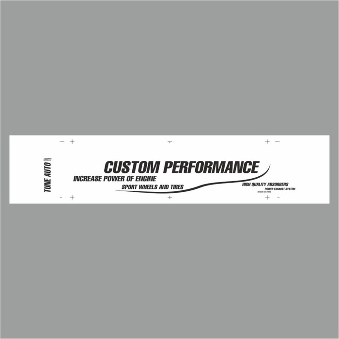 

Полоса на лобовое стекло "CUSTOM PERFO", белая, 1300 х 170 мм