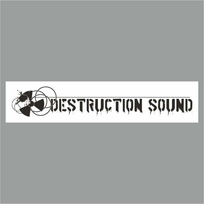 

Полоса на лобовое стекло "DESTRUCTION SOUND", белая, 1300 х 170 мм