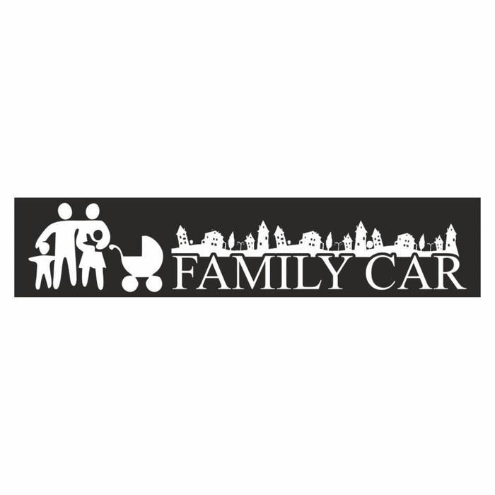 Полоса на лобовое стекло FAMILY CAR, черная, 1300 х 170 мм полоса на лобовое стекло car audio черная 1300 х 170 мм