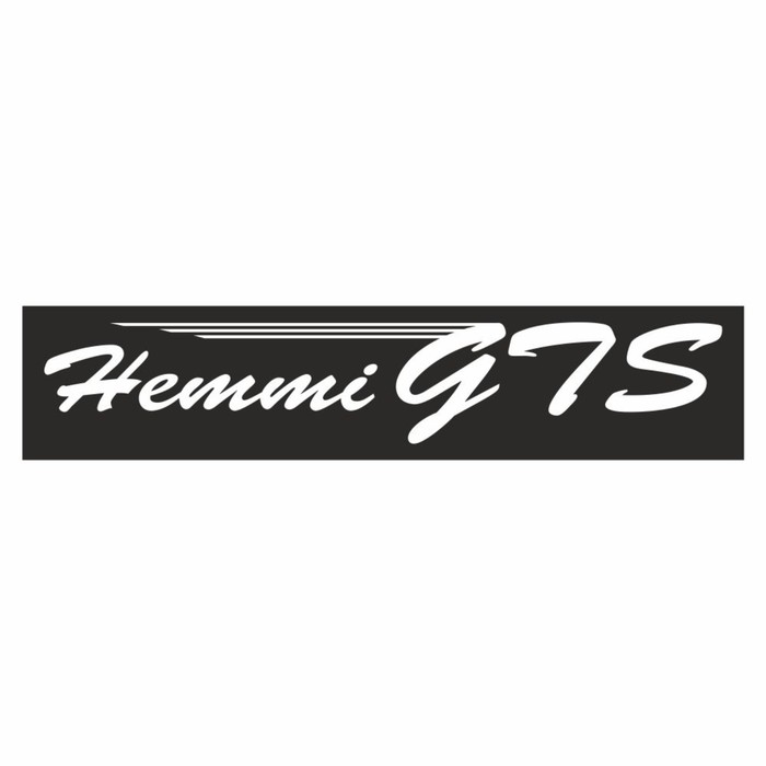 Полоса на лобовое стекло Hemmi GTS, черная, 1300 х 170 мм